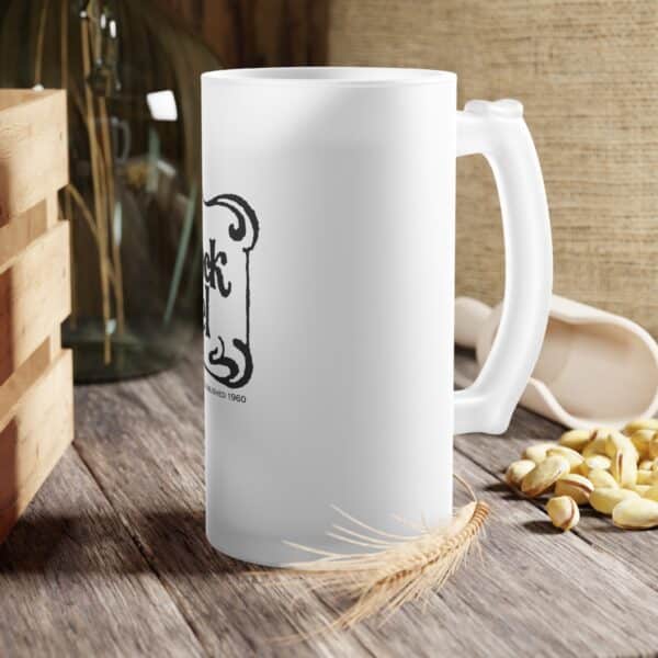 Lock, Stock & Barrel Frosted Glass Beer Mug - Image 6