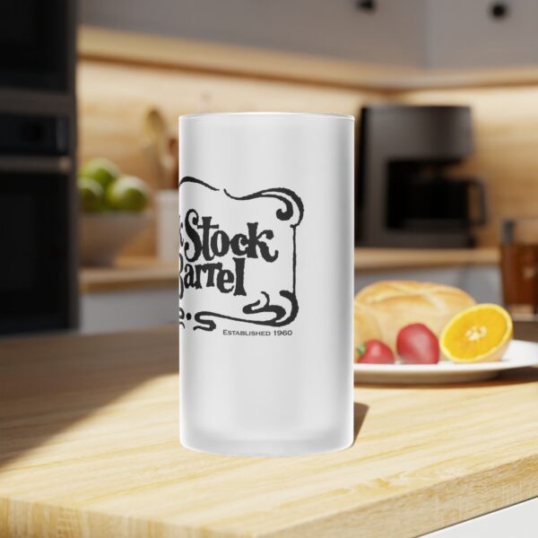 Lock, Stock & Barrel Frosted Glass Beer Mug - Image 8